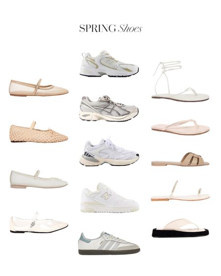 Spring shoe roundup 🤍 sneakers, ballet flats, and sandals 

#LTKshoecrush