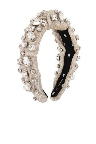 Lele Sadoughi Rectangle Crystal Knotted Headband in Silver from Revolve.com | Revolve Clothing (Global)