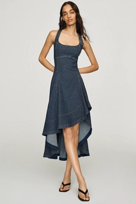 Denim High-Low Midi Dress | Anthropologie (US)