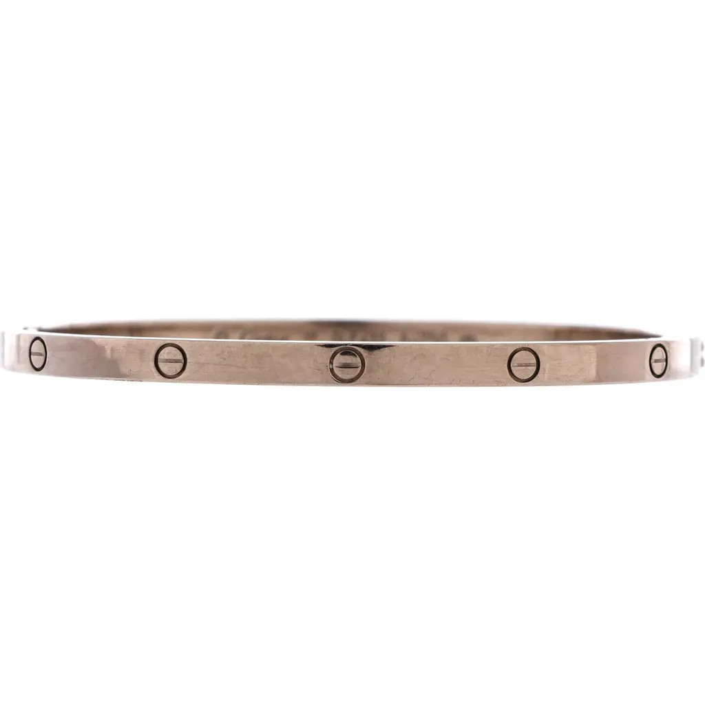 Pre-Owned Cartier Love Bracelet 18K White Gold Small in Metallic Gold at Nordstrom | Nordstrom