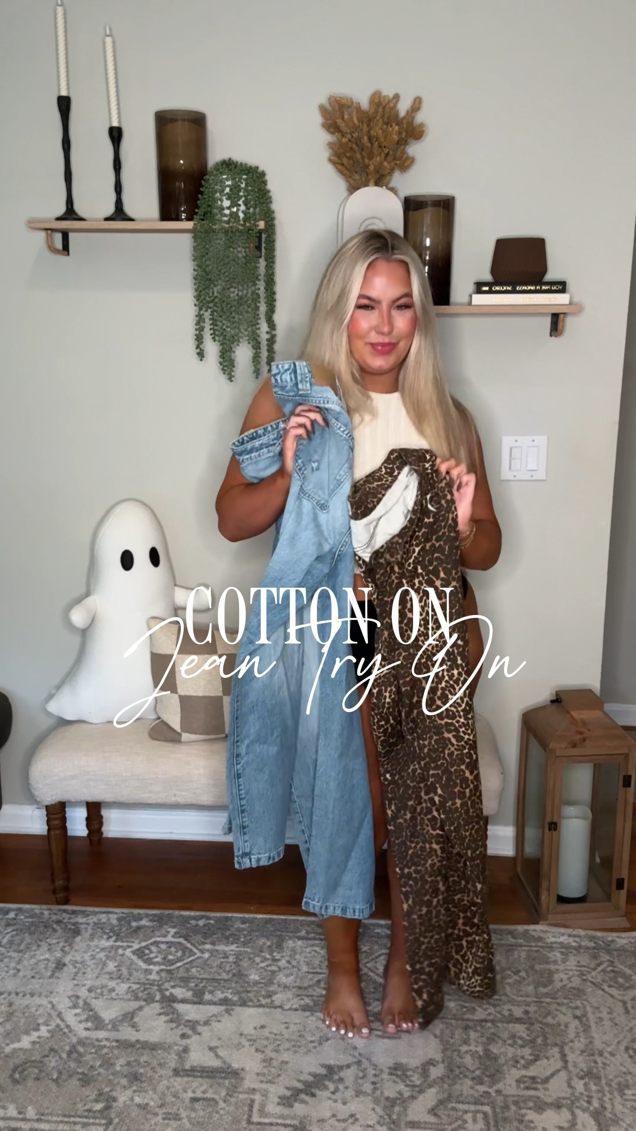 SIZE 32 in both

Jeans, jeans haul, midsize jean try on, leopard jeans, cotton on.

#LTKVideo #LTKMidsize #LTKPlusSize