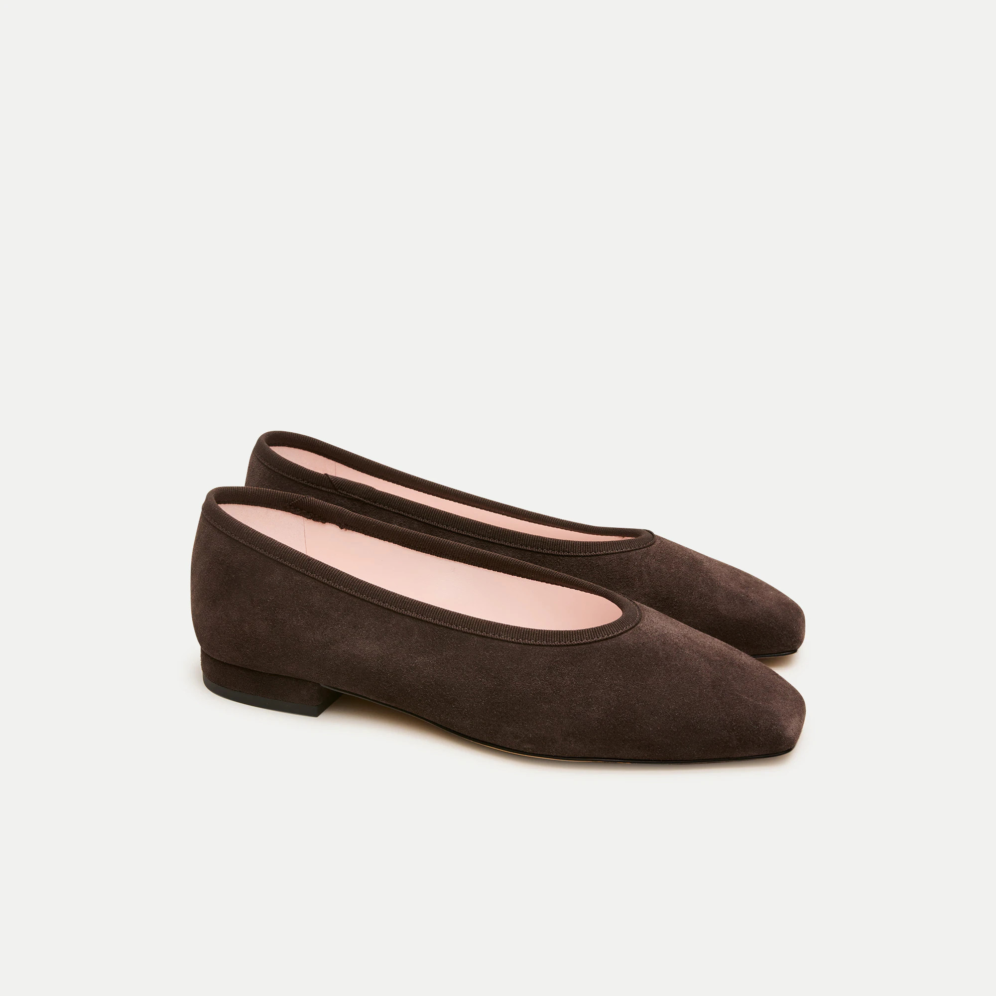 Sophie square-toe ballet flats in suede | J. Crew US