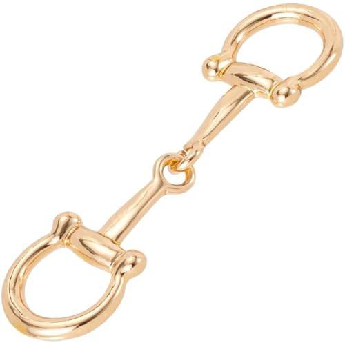 Joez Wonderful Horsebit Silk Scarf Buckle, Metal Horsebit Clasp, Simple Scarf Ring for Women (Gold) | Amazon (US)