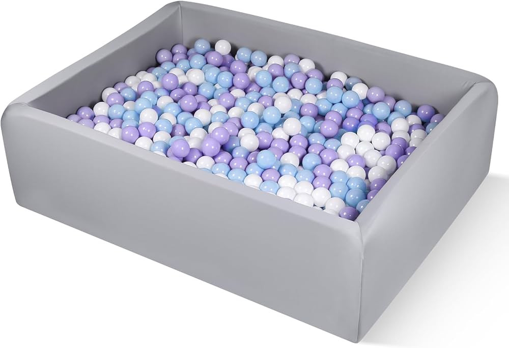 Foam Ball Pit for Children Toddlers, 47 Inch Rectangle Kids Ball Pool, Soft Ball Pit Large Size, ... | Amazon (US)