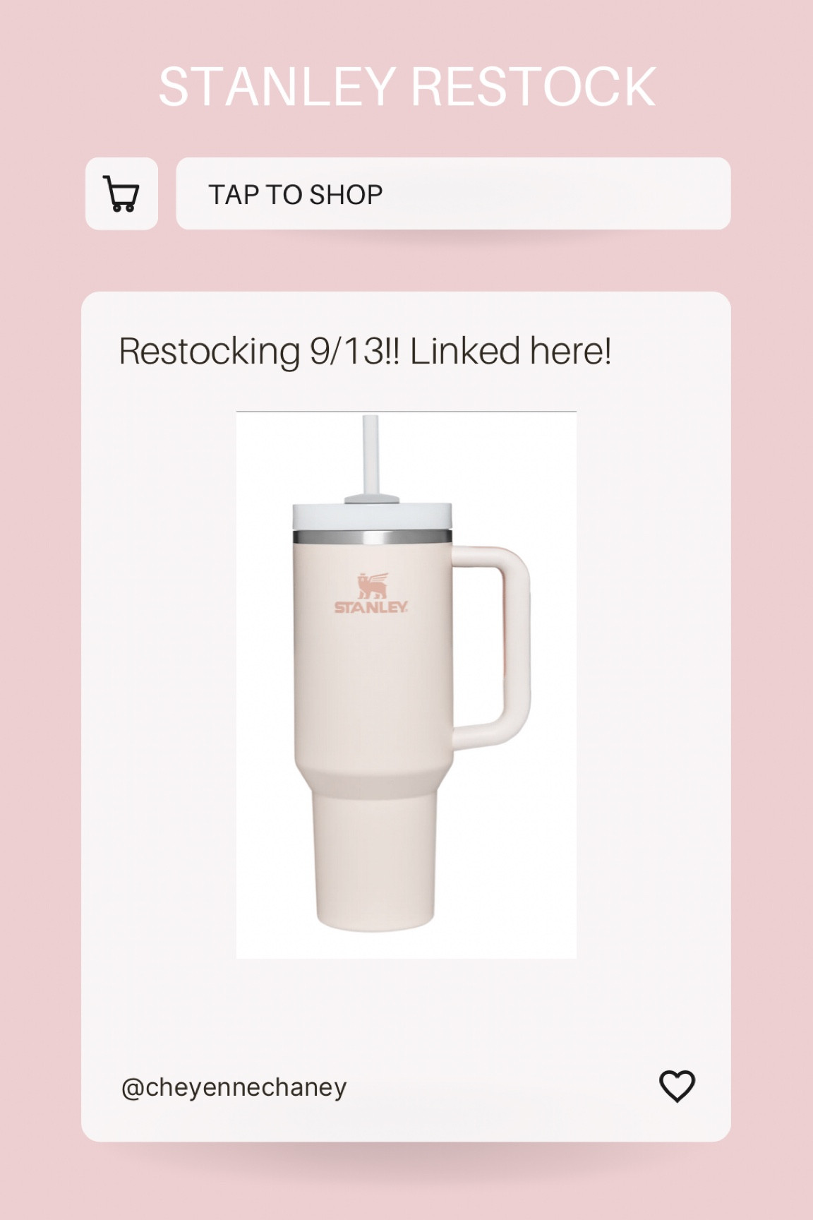 New & improved Stanley cup restocking 9/13! 

#LTKunder50 #LTKunder100