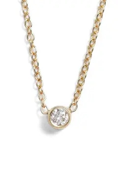 Diamond Bezel Pendant Necklace | Nordstrom