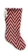 Chevron Christmas Stocking, Red and White, 20", by Holiday Time | Walmart (US)
