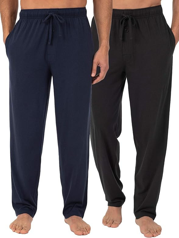 Fruit of the Loom Men's Extended Sizes Jersey Knit Sleep Pant (1 & 2 Packs) | Amazon (US)