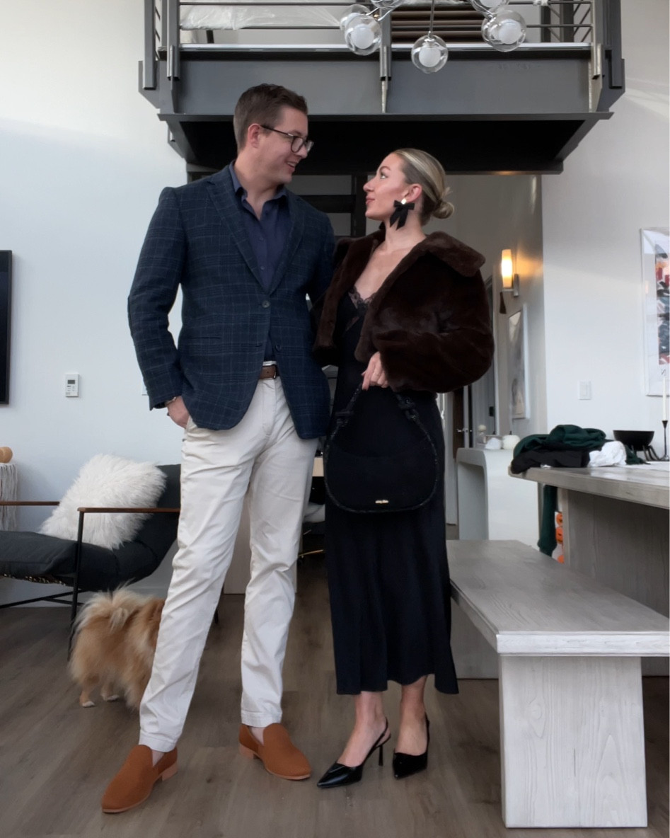 Fall wedding guest dress outfit (that I wore to a rehearsal dinner). Also a perfect fall date night outfit featuring my new favorite black slingback heels

#LTKHoliday #LTKParties #LTKSeasonal