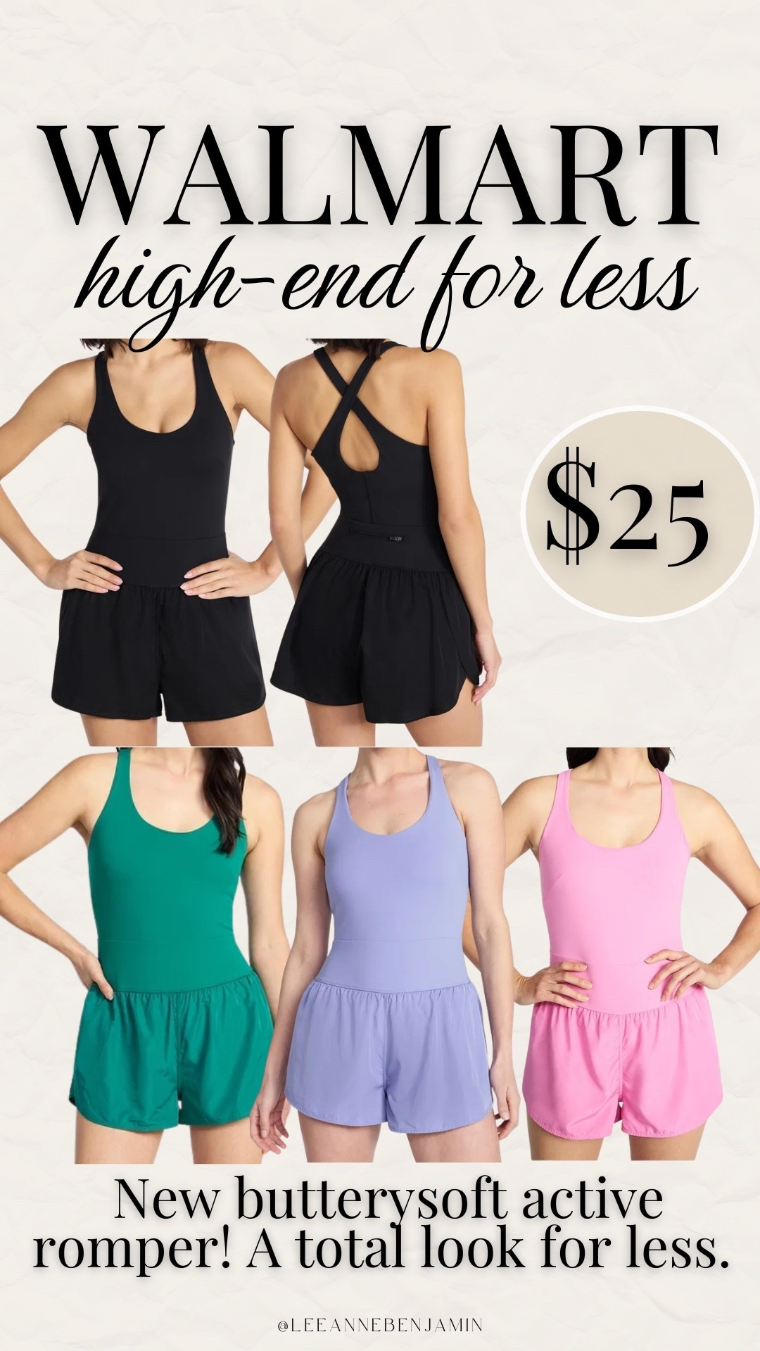 New buttery soft active romper from Walmart! 

#LTKSaleAlert #LTKActive #LTKSpringSale