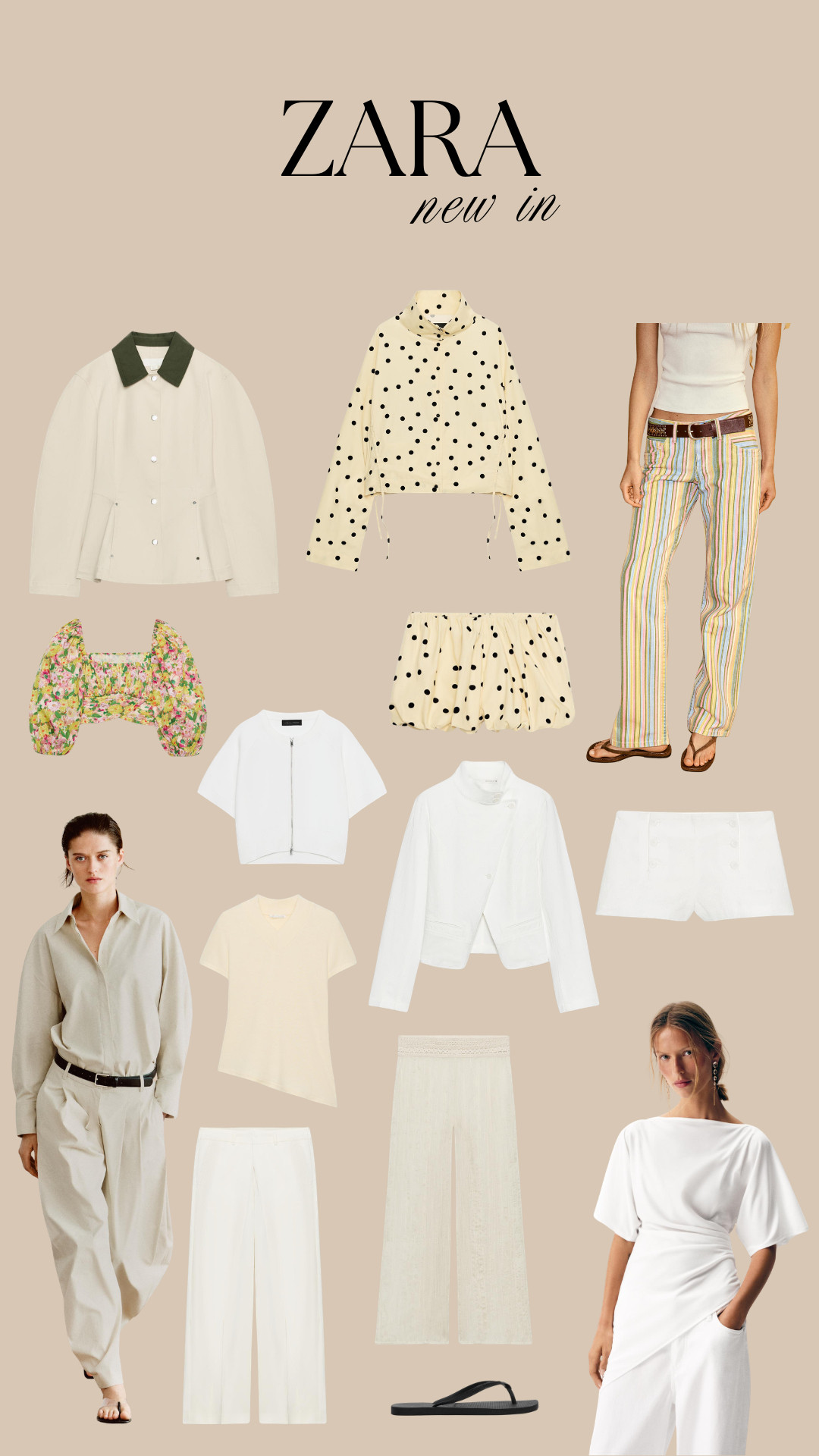 Zara New In Edit

zara new in,zara edit,zara haul,high street style,neutral outfits,cream outfit,monochrome look,spring outfit,summer outfit,linen trousers,wide leg trousers,white blazer,white shorts,polka dot top,floral top,co-ord set,casual chic,minimal style,wardrobe staples,uk fashion,eu fashion,ltk outfit,ltk find,shop my looks,shoppable collage

#LTKspring #LTKsummer #LTKeurope