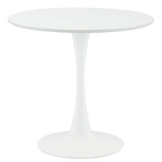 Merra 31.5 in. Round White MDF Top Modern Dinning Table (Seats 2-4) CCD-RDDT-WT-BNHD-1 - The Home... | The Home Depot