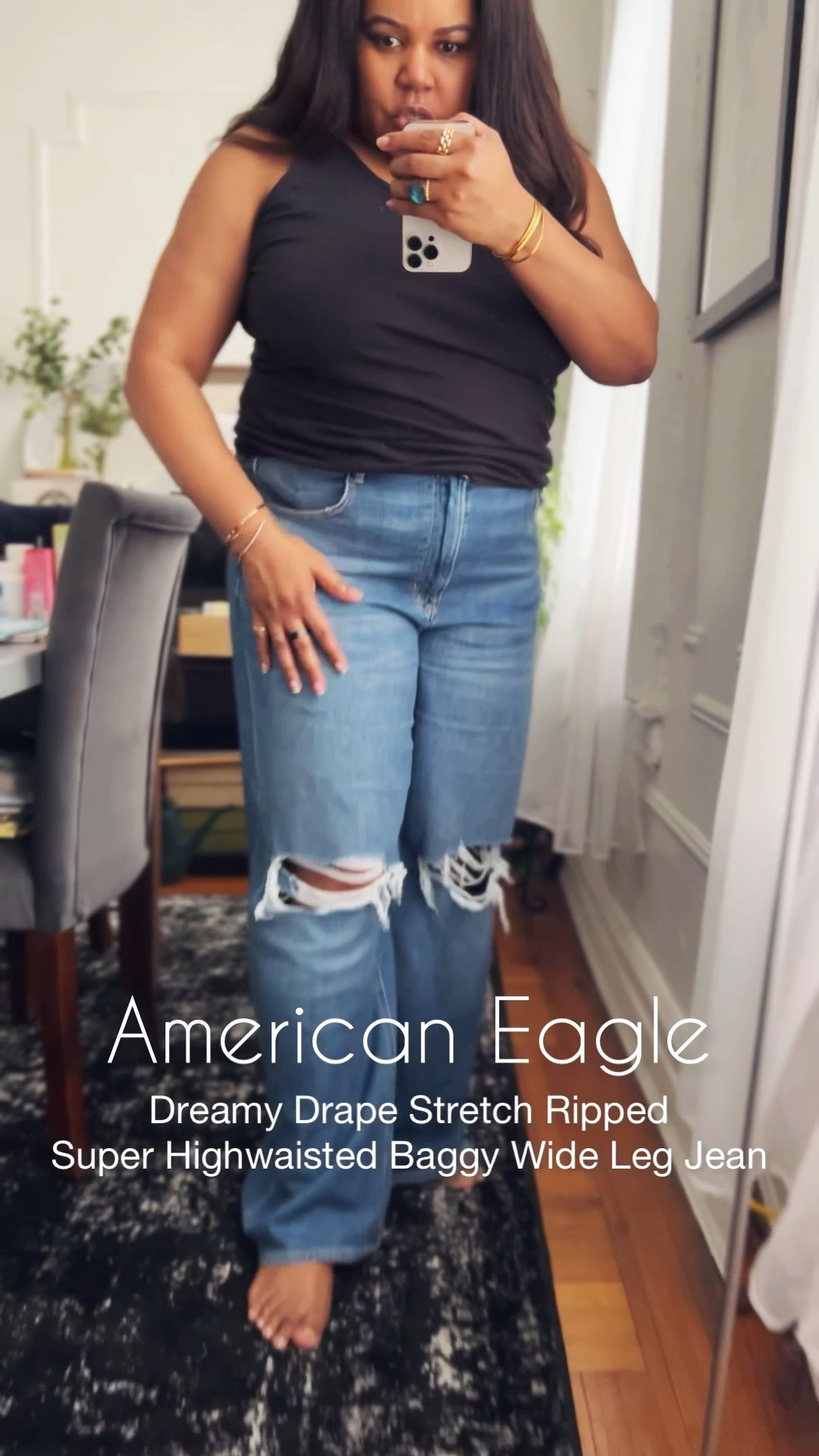 AE Ripped Super High-Waisted Baggy … curated on LTK