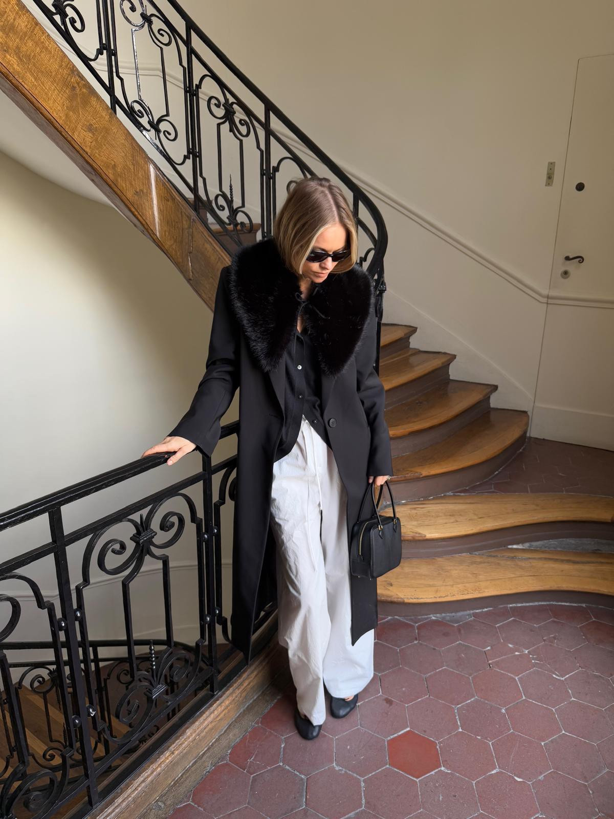 Apercu x Claire Rose sunglasses, Guest In Residence black cardigan, Camila Marc wool trench coat, Malene Birger faux fur scarf collar, Repetto ballet flats

#LTKShoeCrush #LTKStyleTip #LTKSeasonal