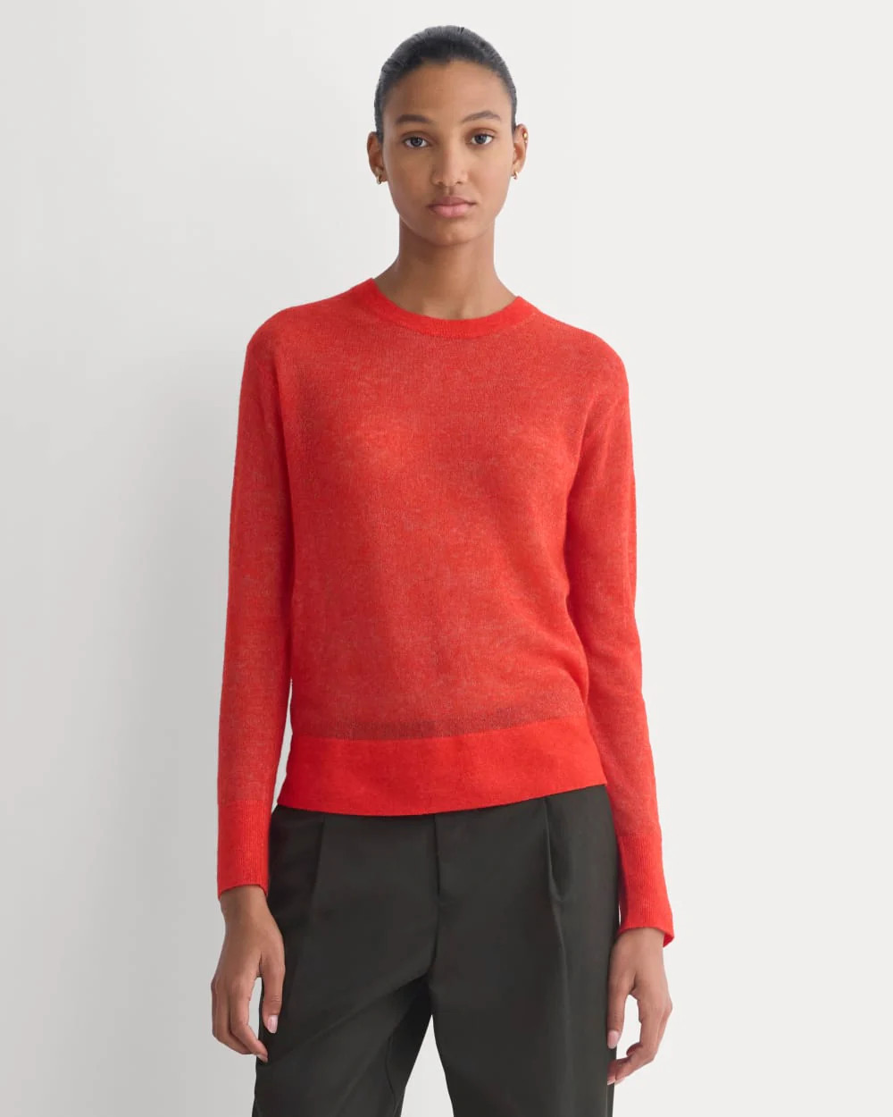 The Air Alpaca™ Relaxed Crew Top | Fiery Red | Everlane
