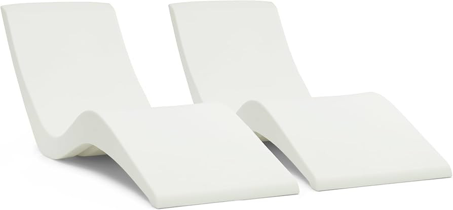 Aqua Outdoors Pool Chaise Lounge Chairs for Ledge & Shelf, Water-Weighted Pool Lounger for Depths... | Amazon (US)