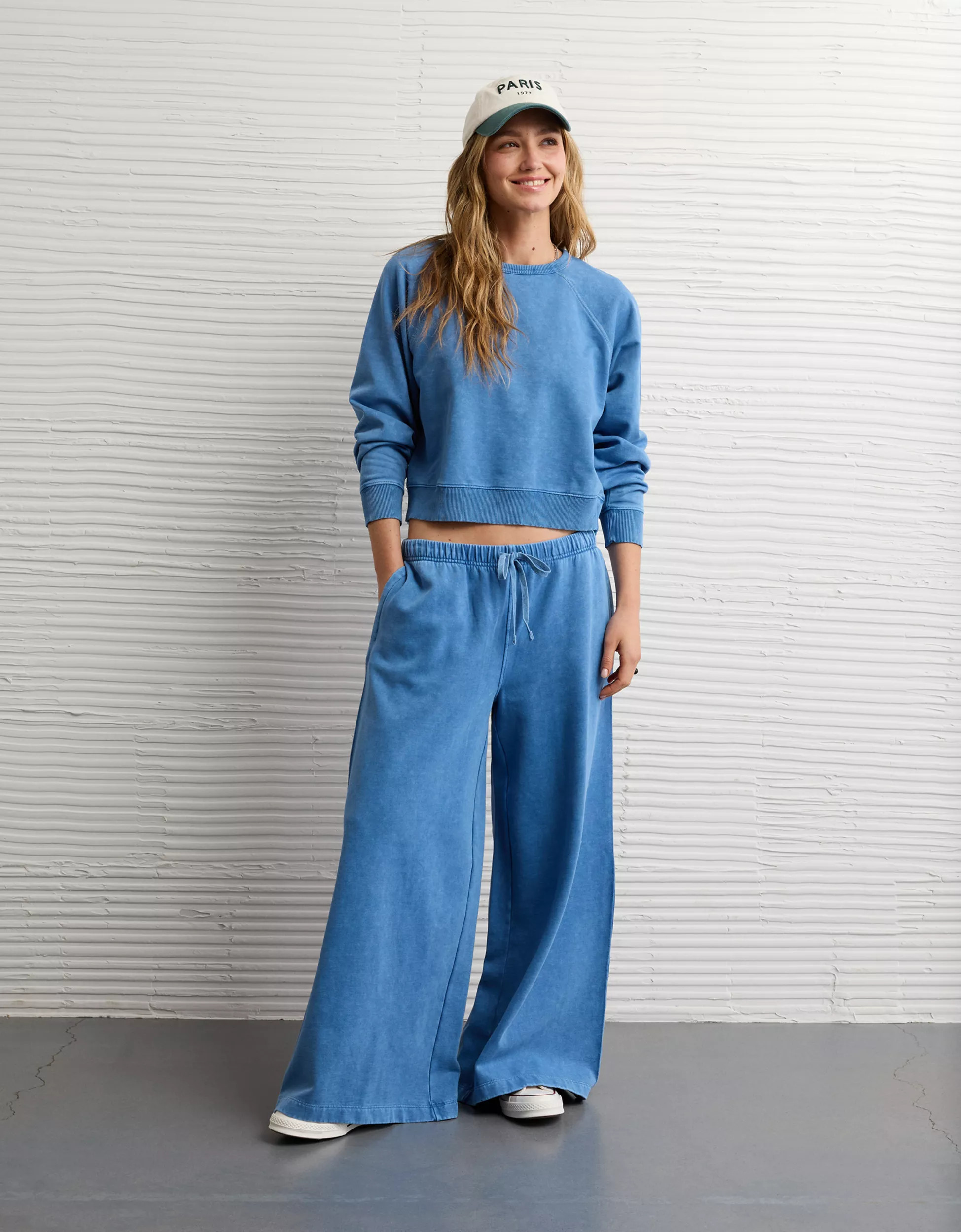 AE Everyday Luxe Wide-Leg Sweatpant | American Eagle Outfitters (US & CA)