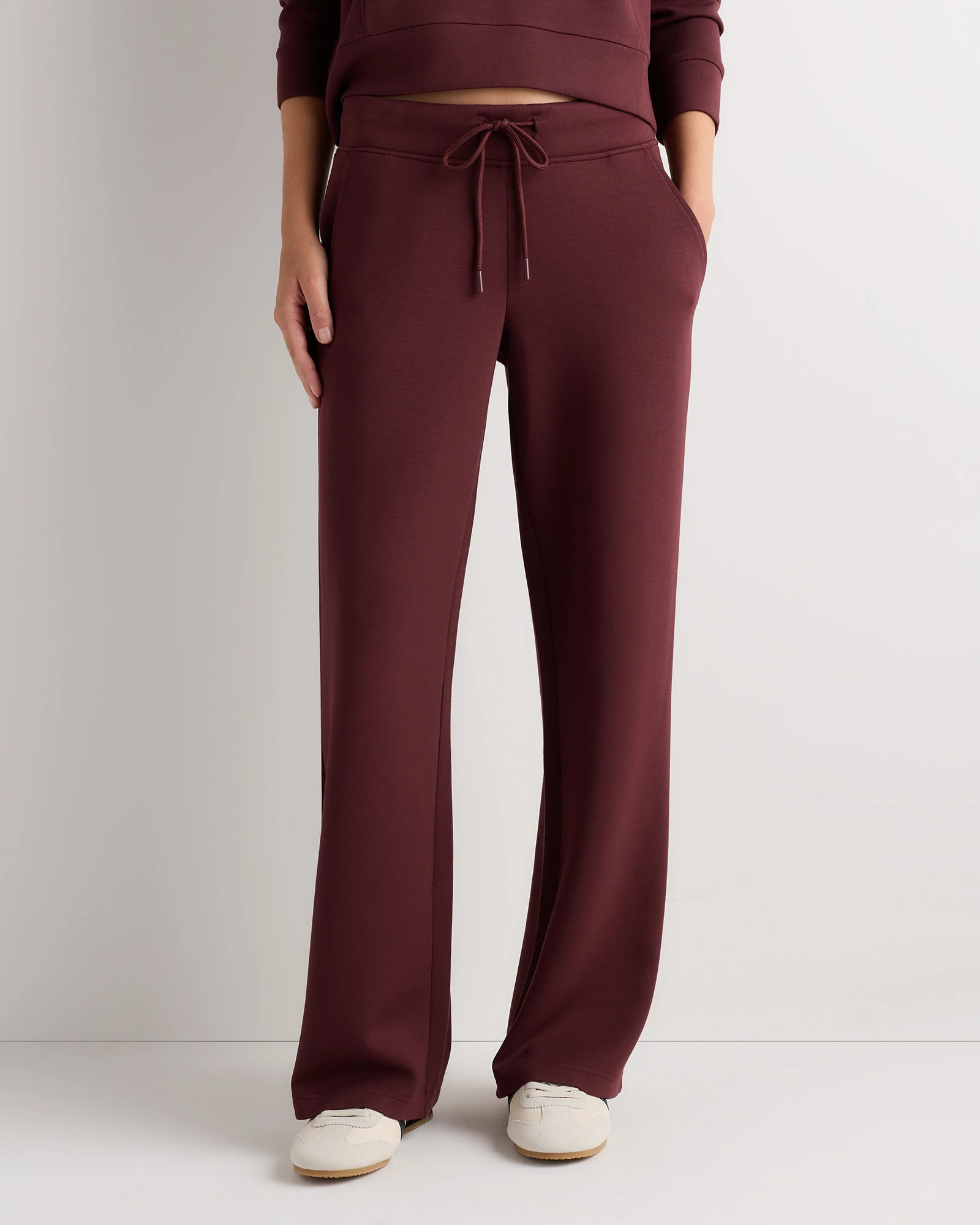 Quince | Women's CloudComfort Wide Leg Pants in Black, Size Medium, Tencel | Quince