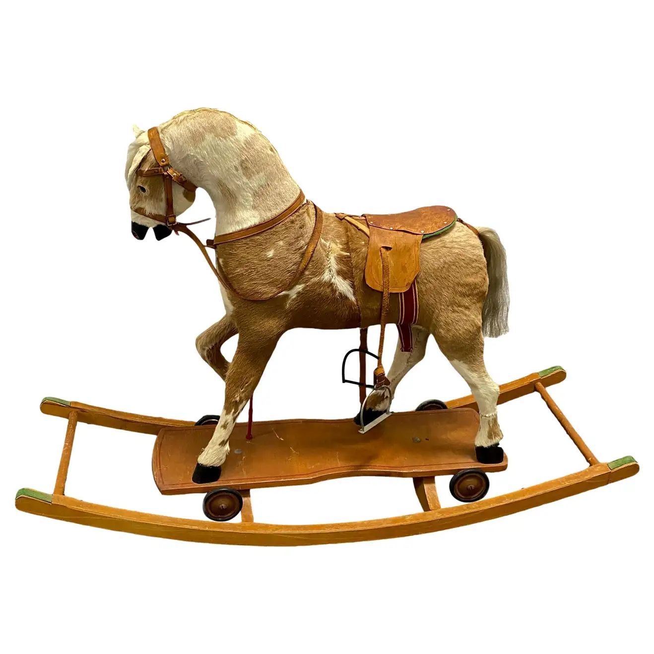 Rocking Horse and Pull Toy, Antique, German, 1900s | 1stDibs
