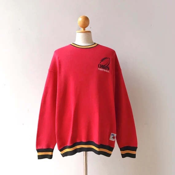 90s Kansas City Chiefs NFL Football Sweatshirt size L - Etsy | Etsy (US)