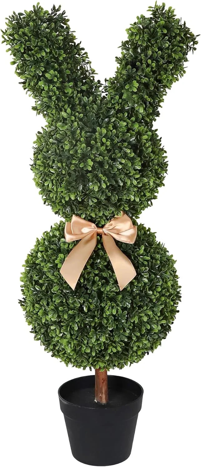 Rabbit- Shape Plants, Artificial Green Plants, Artificial Bunny-Shaped Topiary Tree 3ft UV-Resist... | Walmart (US)