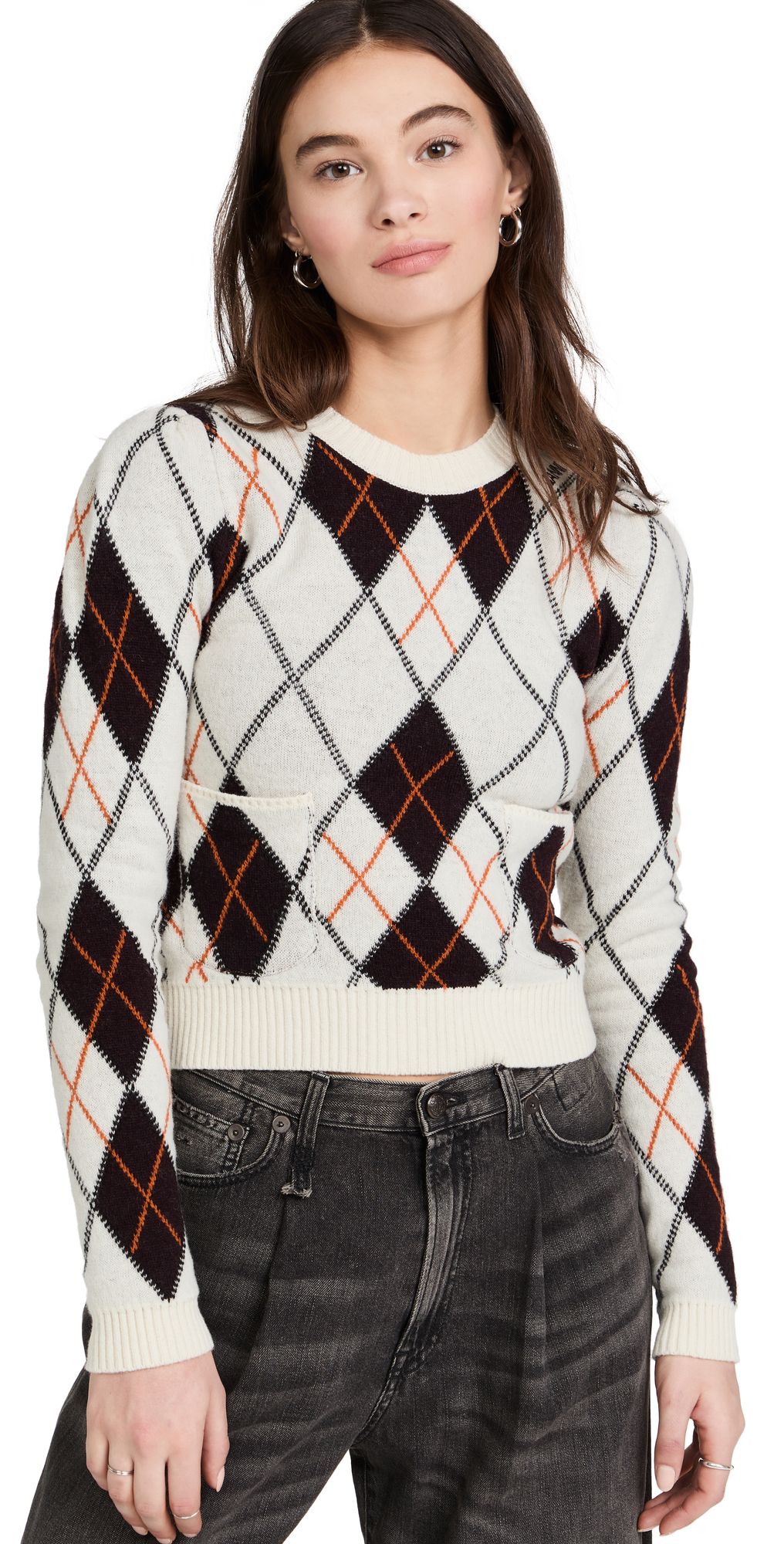 Harlequin Knit Cropped Sweater | Shopbop