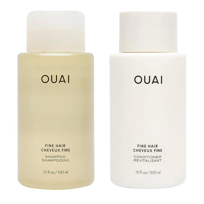 OUAI Fine Shampoo and Conditioner Set - Sulfate Free Shampoo and Conditioner for Women & Men - Ma... | Amazon (US)