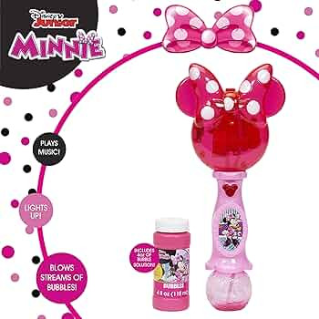 Little Kids Disney Minnie Mouse Light and Sound Musical Bubble Wand, Includes Bubble Solution, Pl... | Amazon (US)