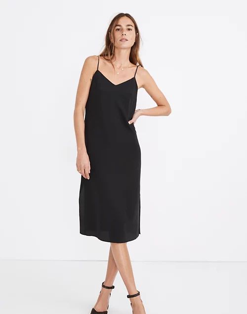 Silk Eva Side-Slit Slip Dress | Madewell