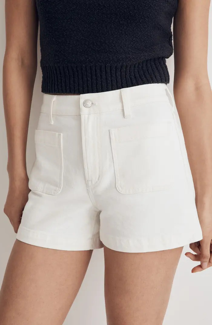 Patch Pocket High Waist Denim Shorts | Nordstrom