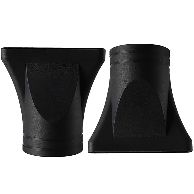 2PCS Professional Salon Hairdressing Tool Black Plastic Salon Replacement Hair Dryer Nozzle Repla... | Amazon (US)