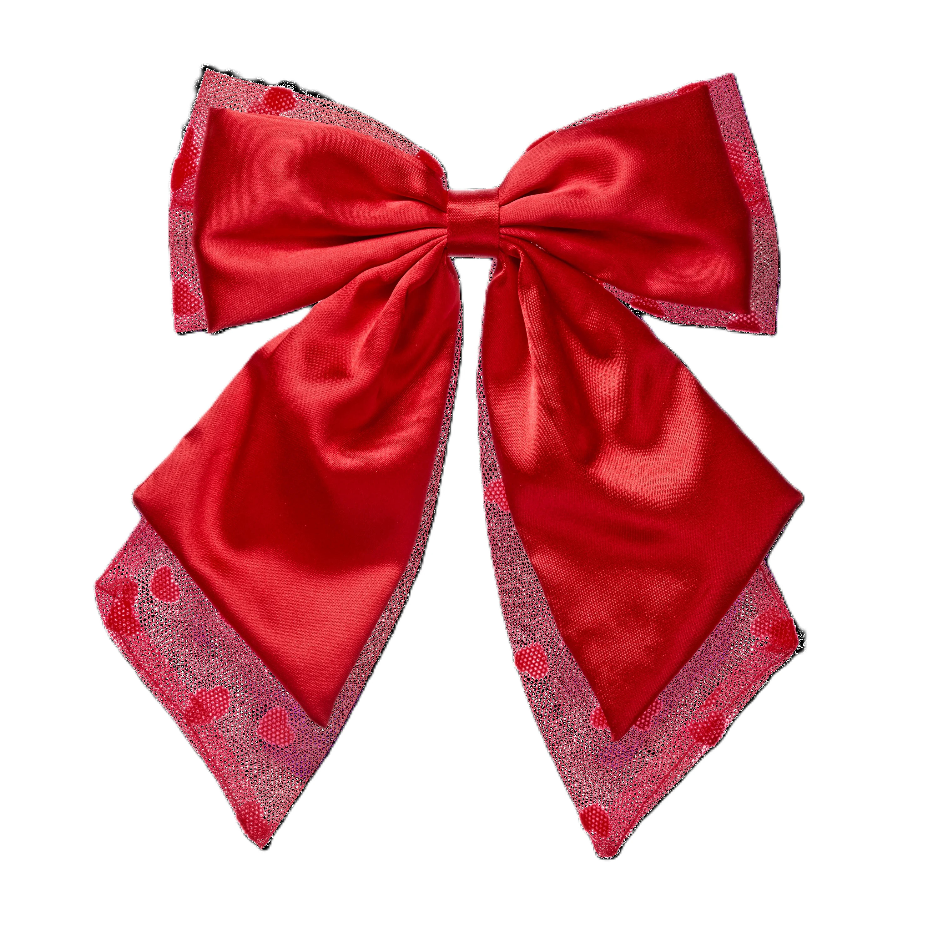Scunci by Conair Organza Bow Barrette, Red Sheer Oversized Bow | Walmart (US)