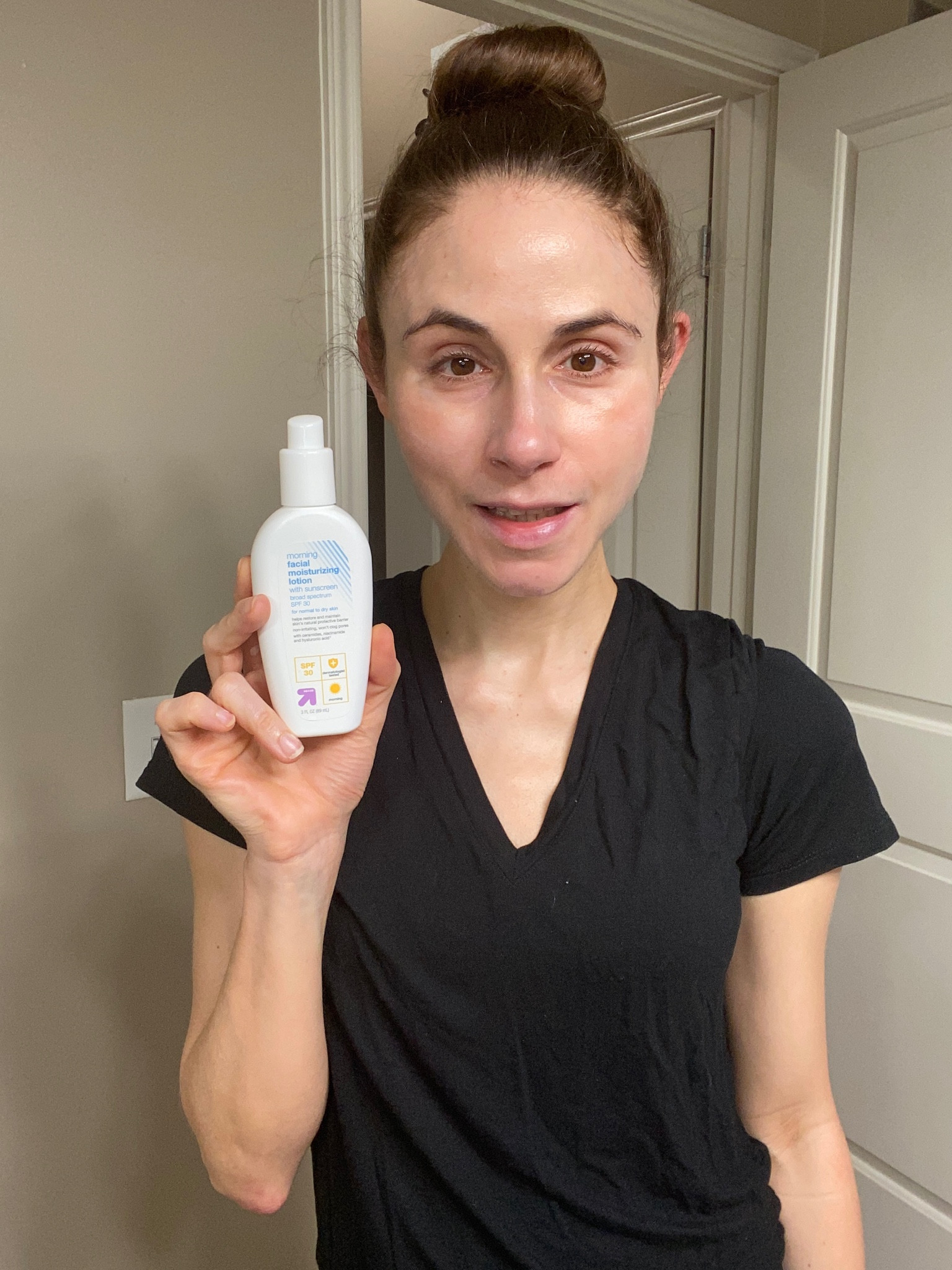 Up & Up AM facial moisturizer SPF 30. This hybrid sunscreen leaves minimal white cast. It is moisturizing and a great base for makeup. 

#LTKbeauty #LTKunder50 #LTKFind