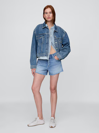 4" Mid Rise UltraSoft Relaxed Cutoff Shorts | Gap (US)