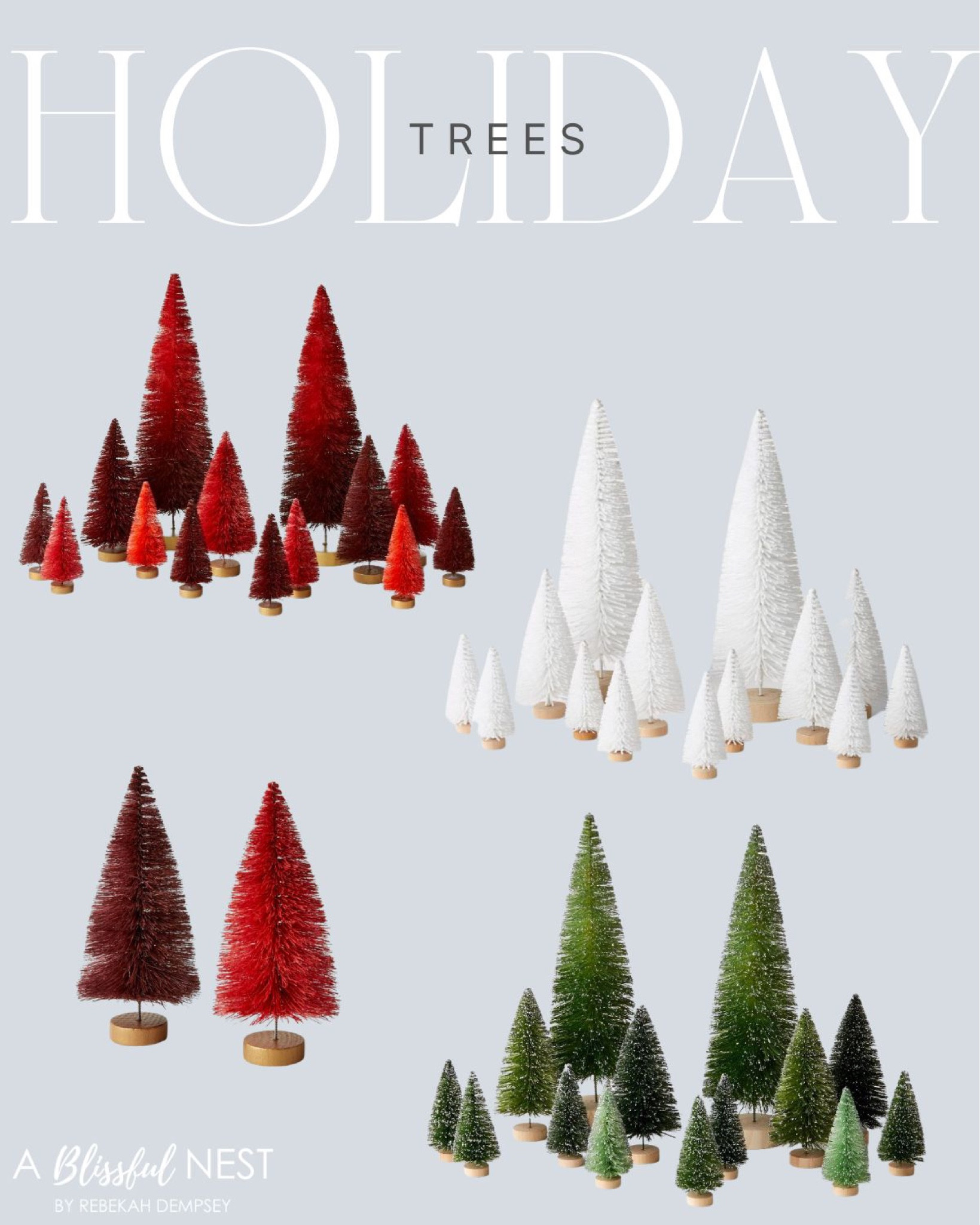 Target Decorative Sisal Bottle Brush Tree Set White  Wondershop, Christmas trees, fresh trees, red tree, white tree, green tree, Target home, Target finds 

#LTKHoliday #LTKhome #LTKSeasonal