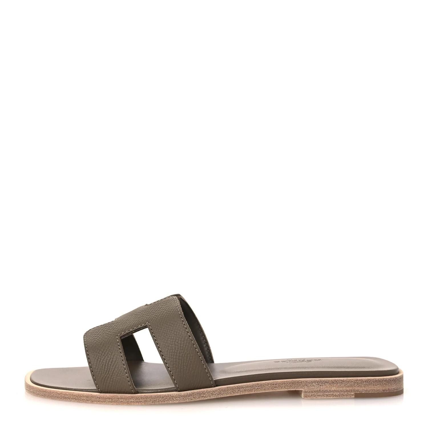 Hermes Epsom Oran Sandals 36 Etoupe 1879481 | FASHIONPHILE (US)