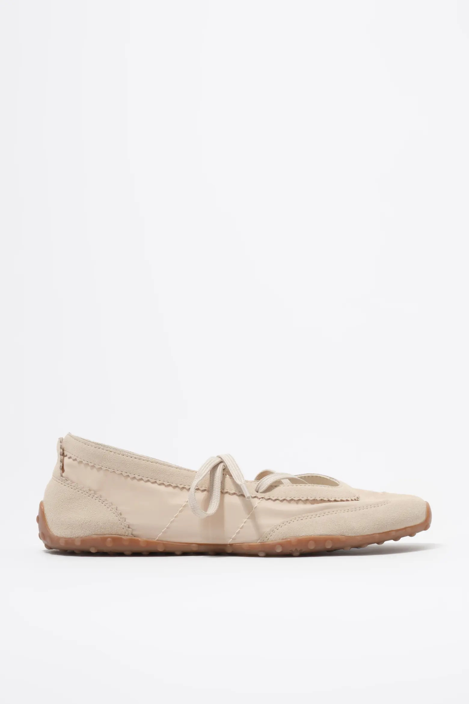 Bone-Colored Suede And Nylon 13 10 Sporty Ballerina (Women) | Nordstrom | Nordstrom
