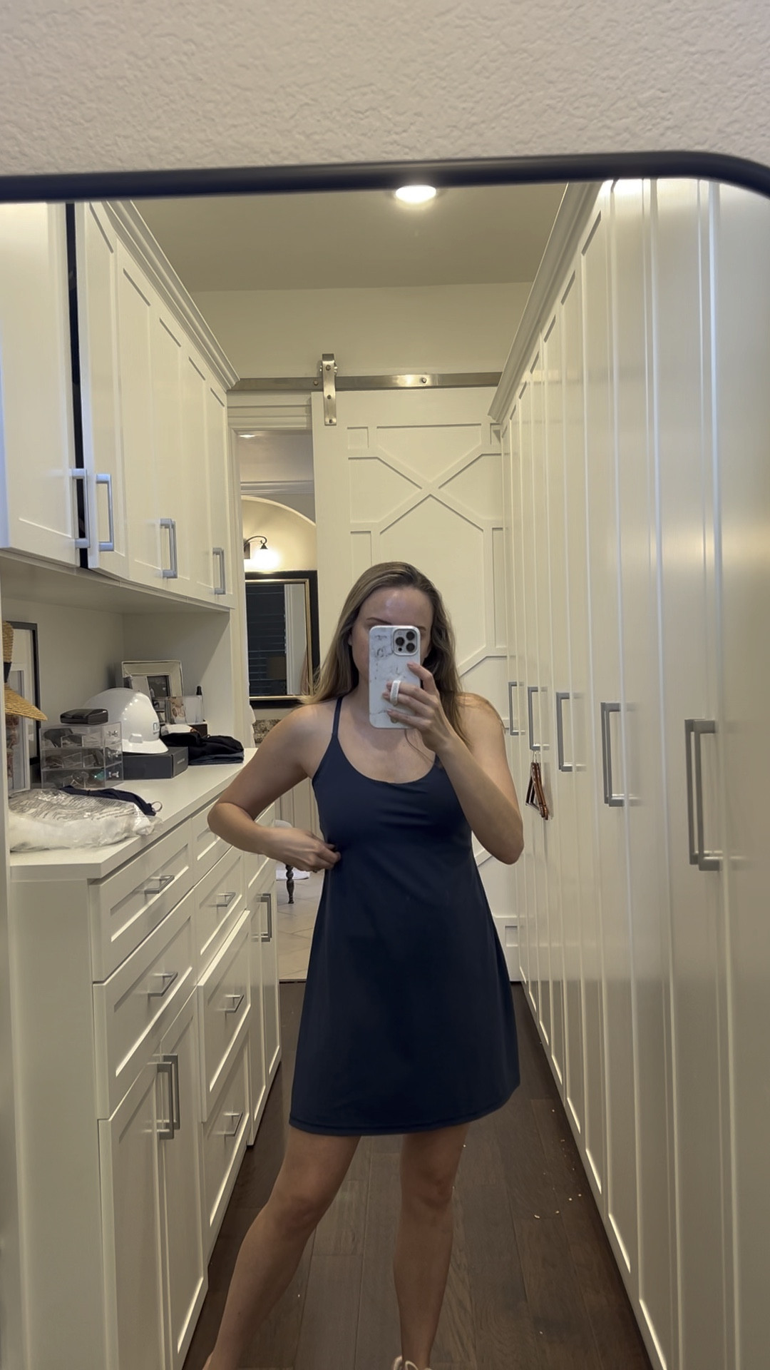 Super comfortable tennis dress from Amazon! Shorts are attached. Straps are adjustable. Comes in a handful of colors. Shelf bra. Great for light to moderate workouts. You could put a sports bra underneath for high impact workouts. True to size!

#LTKunder50 #LTKFind #LTKfit