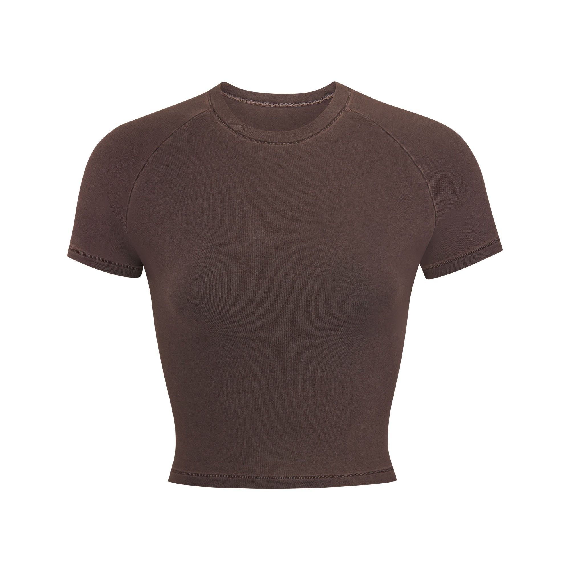 New Vintage Cropped Raglan T-Shirt - Cocoa | SKIMS | SKIMS (US)