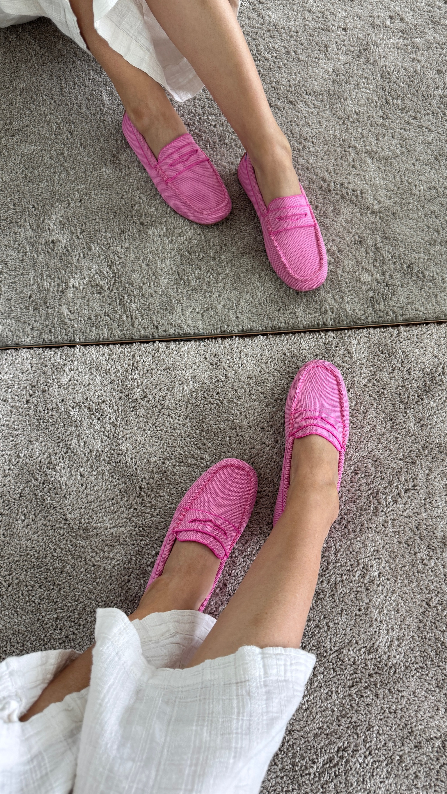 The most perfect pair of pink loafers I've ever seen.  

 #LTKootd