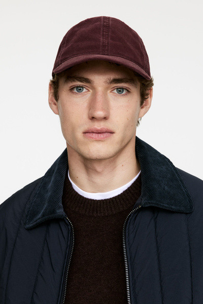 Cap aus gewaschener Baumwolle – Weinrot – Herren – ARKET DE | Arket EU