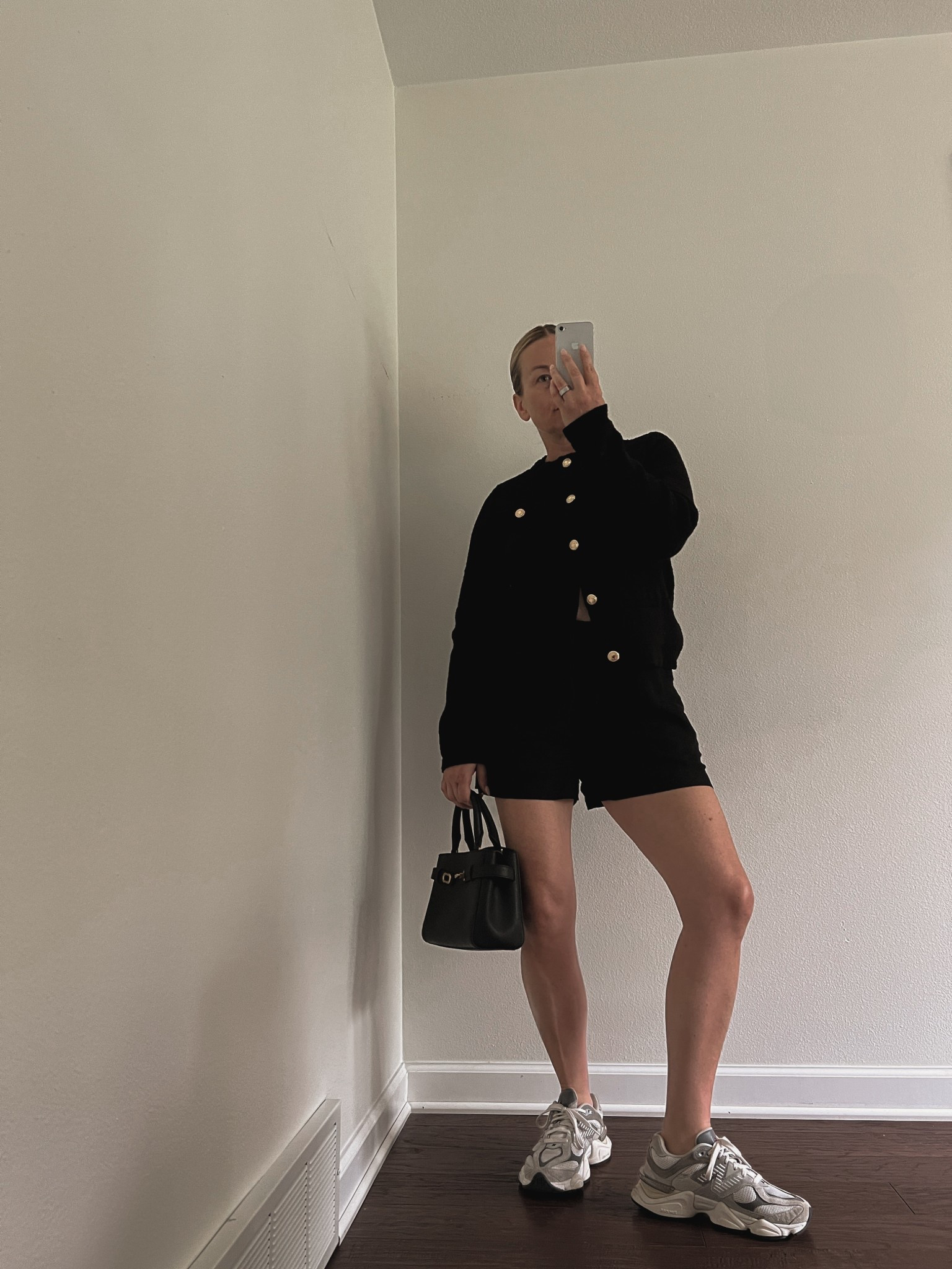 spring weather option / cardigan, linen shorts, chunky sneakers, handbaggs

#LTKOver40 #LTKStyleTip