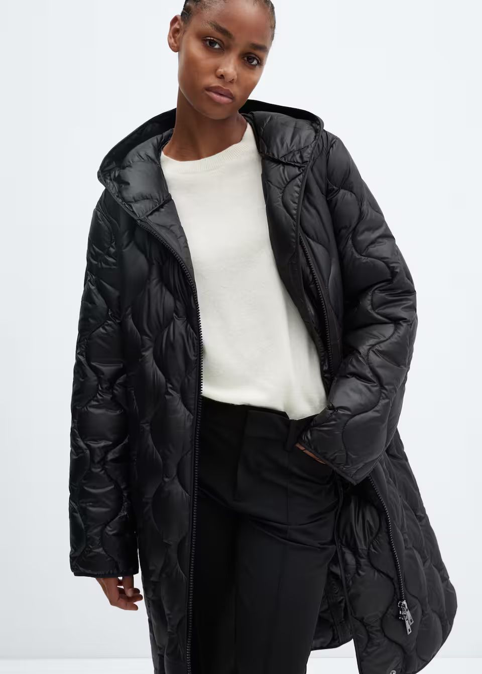 Hood quilted coat | MANGO (US)