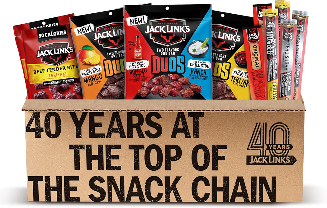 Jack Link’s DUOs Gift Box – Includes Beef Jerky, Chicken & Tender Bites, & Sticks, Great Prot... | Amazon (US)