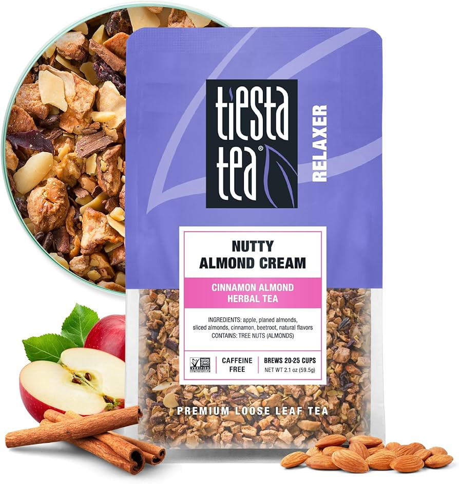 Tiesta Tea - Nutty Almond Cream, Premium Loose Leaf, Cinnamon Almond Herbal Tea Blend, Non-Caffei... | Amazon (US)