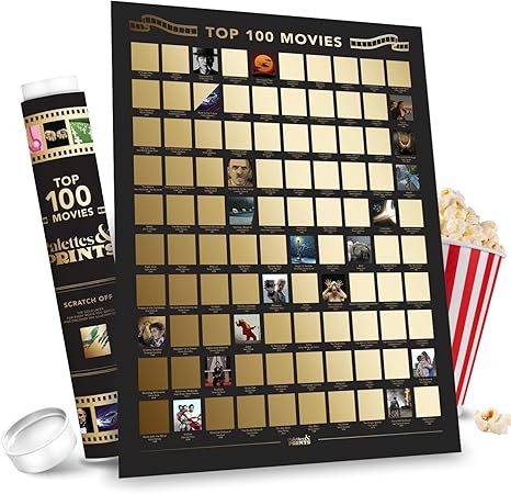 Premium Top 100 Movies Scratch Off Poster – Stunning Art by Hand With Movies From Top Databases... | Amazon (US)