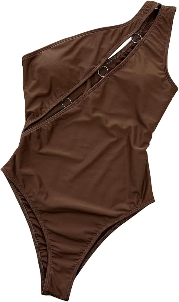 Women’s Cut Out One Shoulder One Piece Swimsuit | Amazon (US)