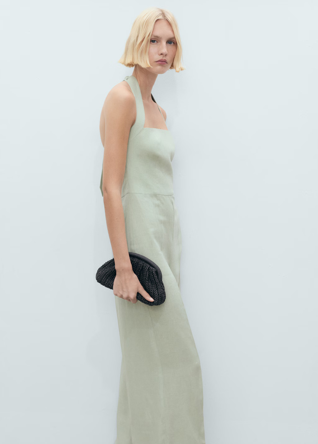 Linen halter jumpsuit - Women | MANGO United Kingdom | MANGO (UK)