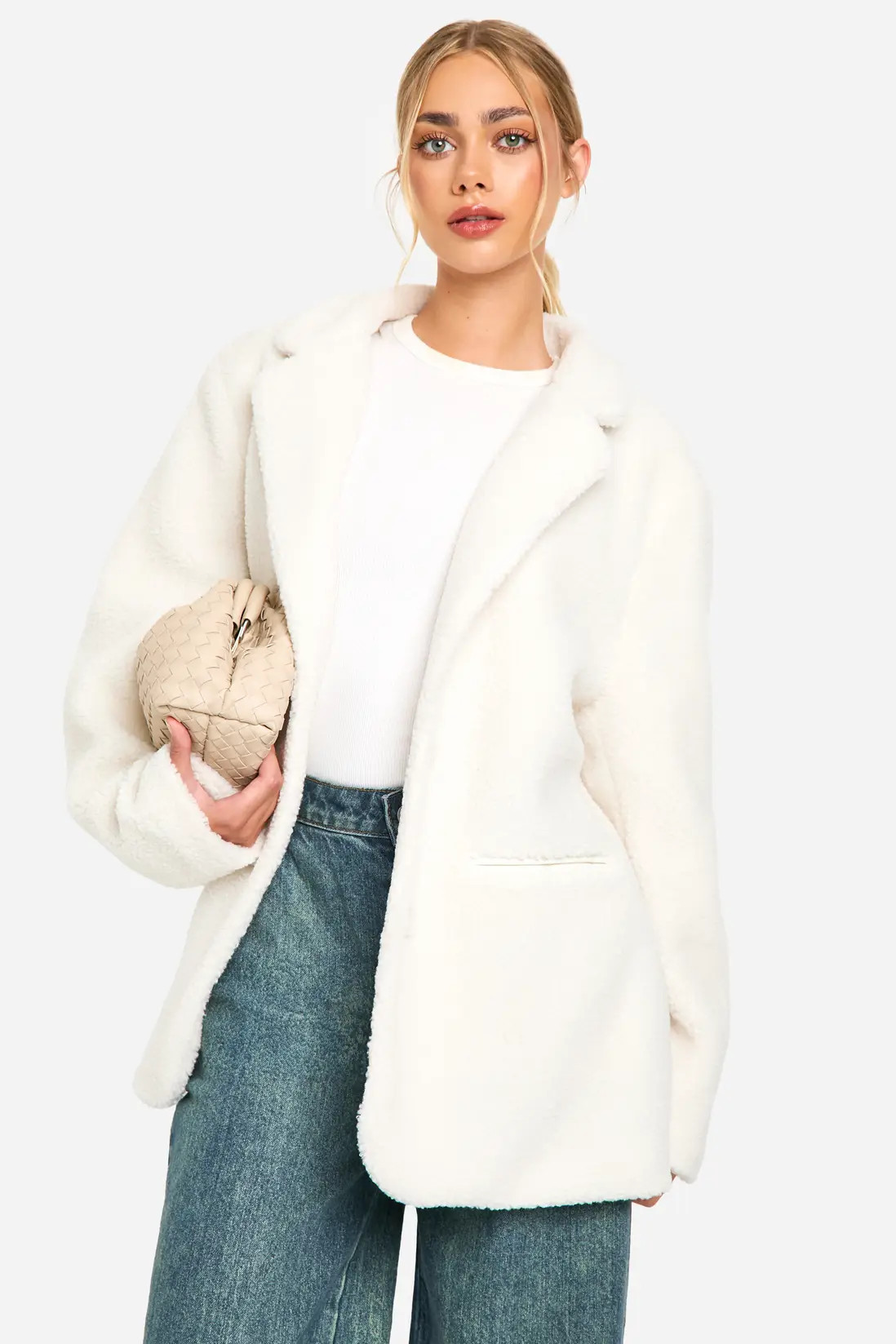 Faux Fur Teddy Oversized Blazer | boohoo (US & Canada)