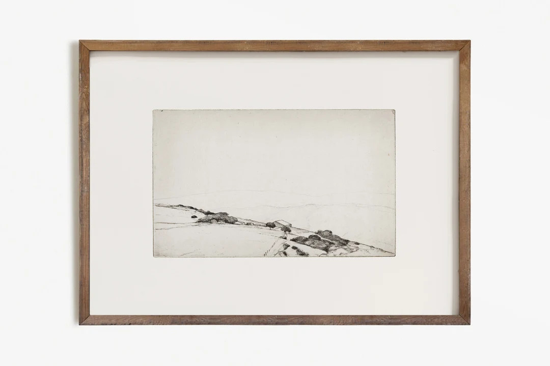 Minimal Landscape Sketch, Vintage Village Prints, Farmhouse Antique Draw, Neutral Tone, French Co... | Etsy (AU)